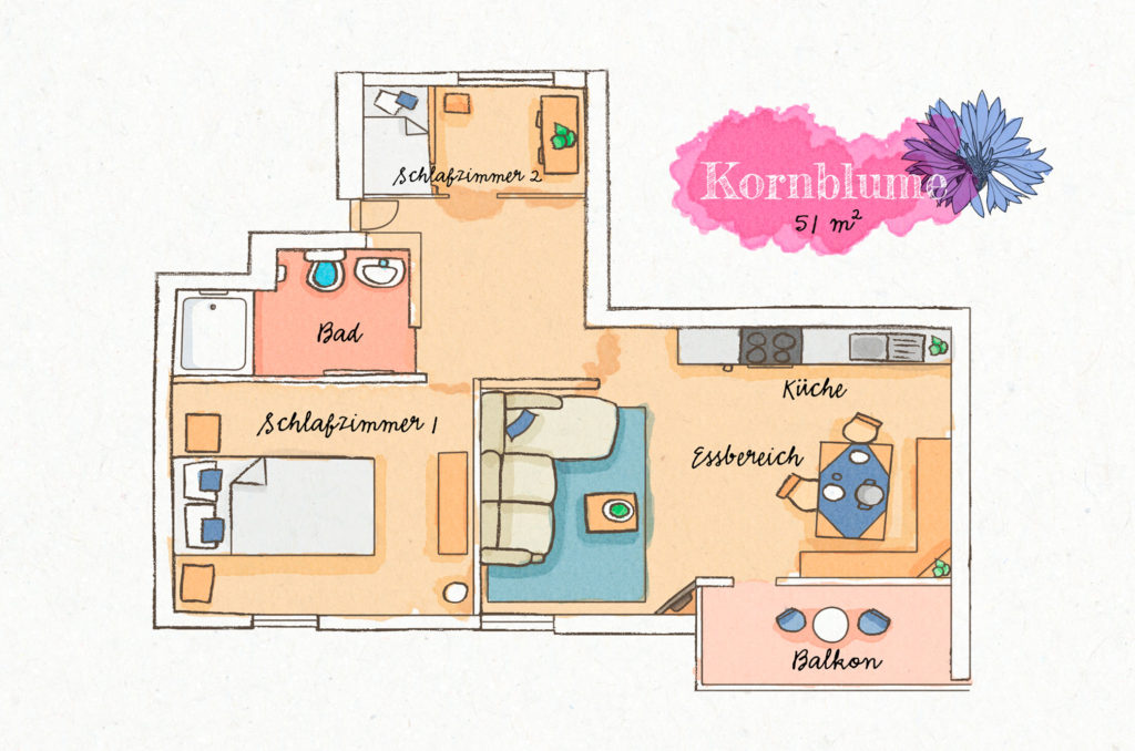 Kornblume Apartment Map