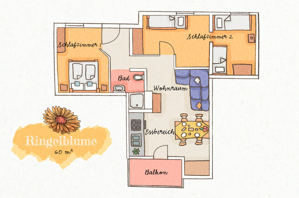 Ringelblume Apartment Map