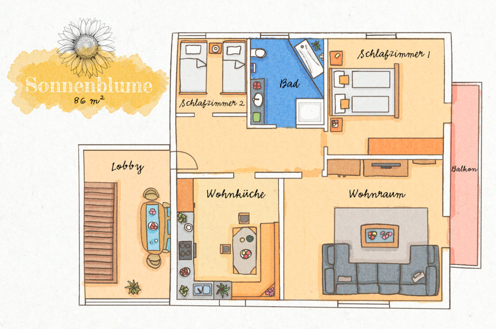 Sonneblume Apartment Map