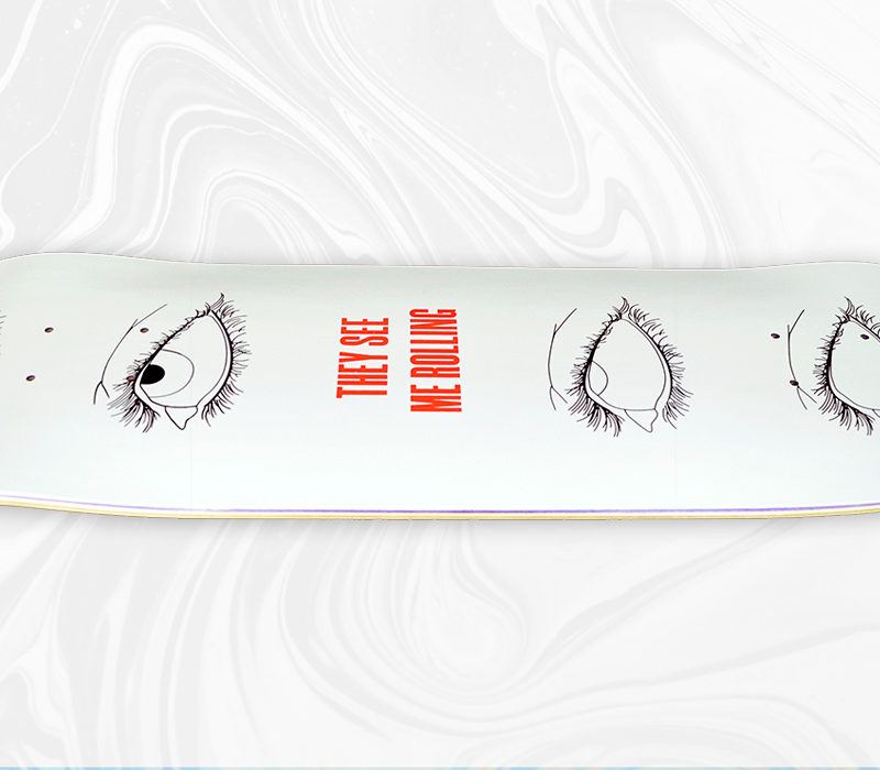 Rolling Eyes Skateboard Design