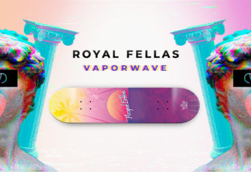 Vaporwave Skateboard design