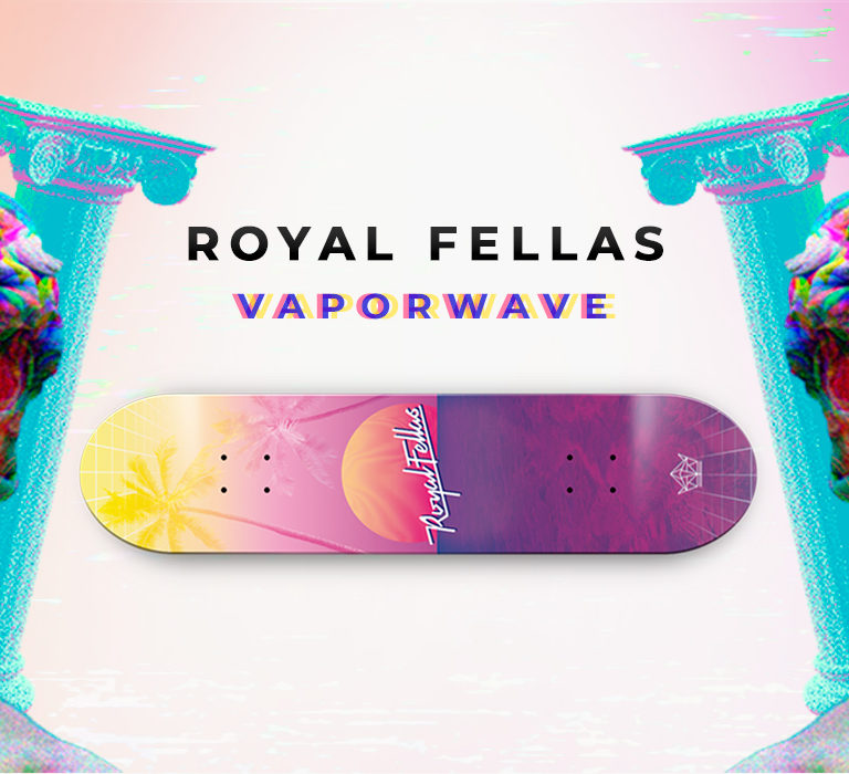 Vaporwave Skateboard design