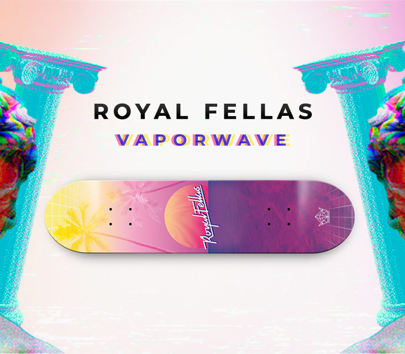 Vaporwave Skateboard design